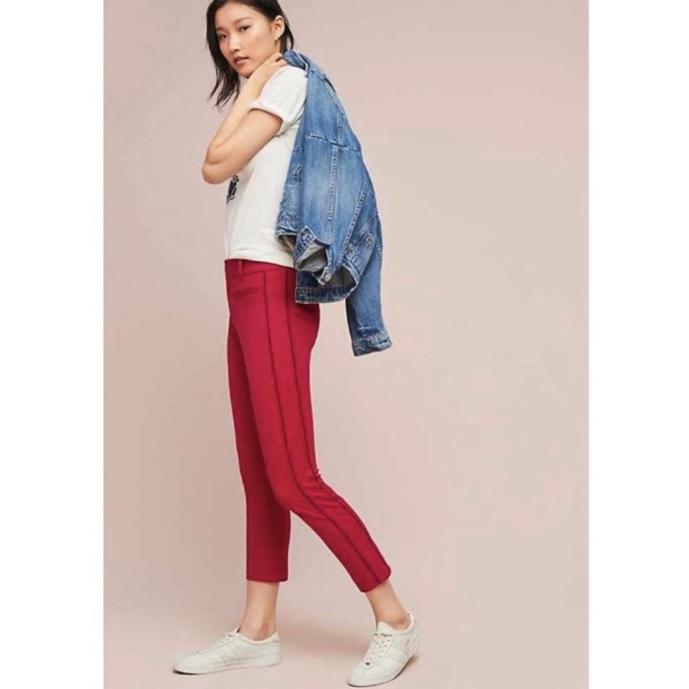 ANTHROPOLOGIE ESSENTIAL SLIM TROUSERS